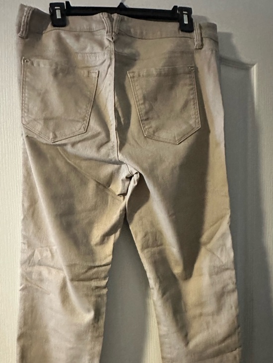 Classic High-Rise Slim Pants in Beige - Picture 2 of 4